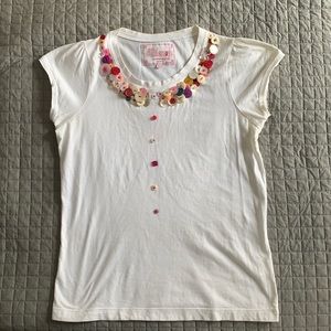 Anthropologie Ellisbourough button tshirt